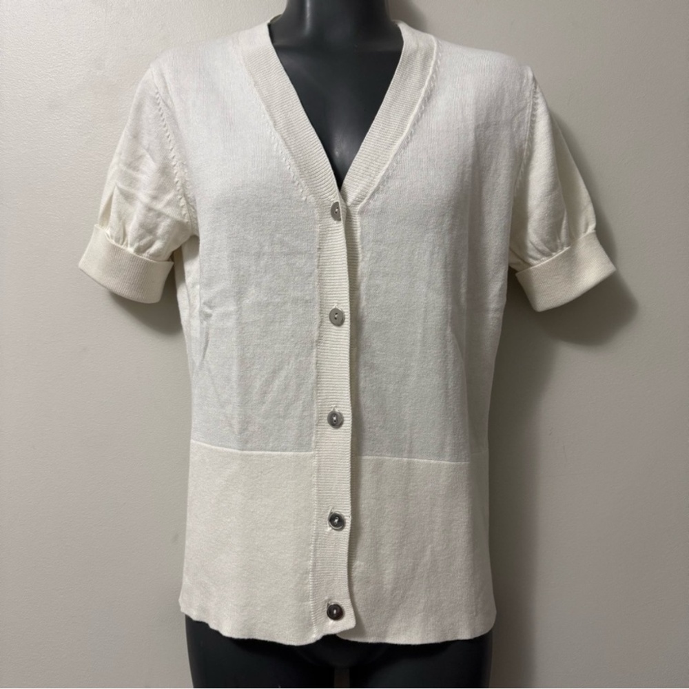 Reiss Cream Button-Up Cardigan Cashmere’s Blend Size Medium